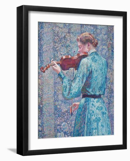 Marie-Anne Weber Playing the Violin, 1903-Theo van Rysselberghe-Framed Giclee Print