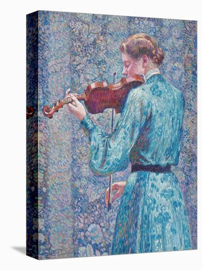 Marie-Anne Weber Playing the Violin, 1903-Theo van Rysselberghe-Stretched Canvas