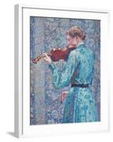 Marie-Anne Weber Playing the Violin, 1903-Theo van Rysselberghe-Framed Giclee Print