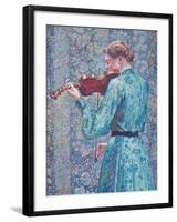 Marie-Anne Weber Playing the Violin, 1903-Theo van Rysselberghe-Framed Giclee Print