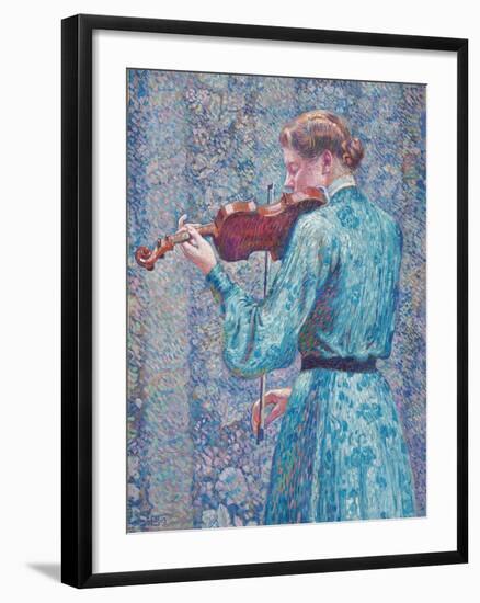 Marie-Anne Weber Playing the Violin, 1903-Theo van Rysselberghe-Framed Giclee Print