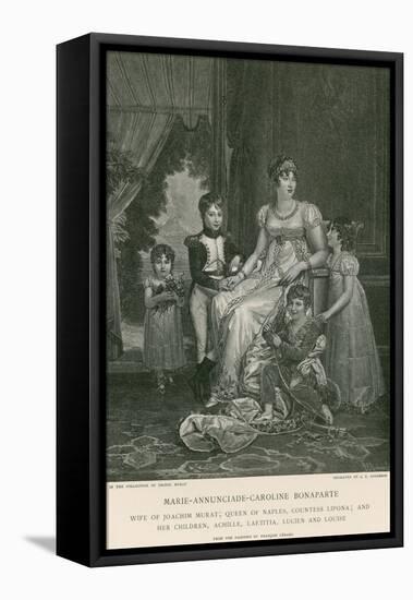 Marie-Annunciade-Caroline Bonaparte-Francois Gerard-Framed Stretched Canvas