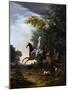 Marie-Antoinette (1755-179) Hunting with Dogs-Louis-Auguste Brun de Versoix-Mounted Giclee Print