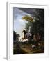 Marie-Antoinette (1755-179) Hunting with Dogs-Louis-Auguste Brun de Versoix-Framed Giclee Print