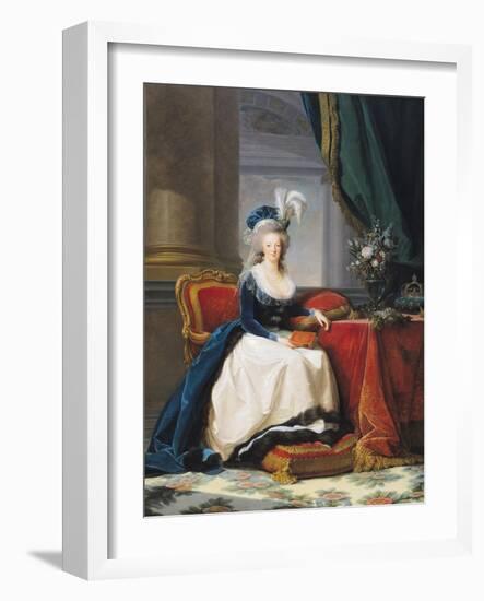 Marie-Antoinette (1755-93) 1788-Elisabeth Louise Vigee-LeBrun-Framed Giclee Print