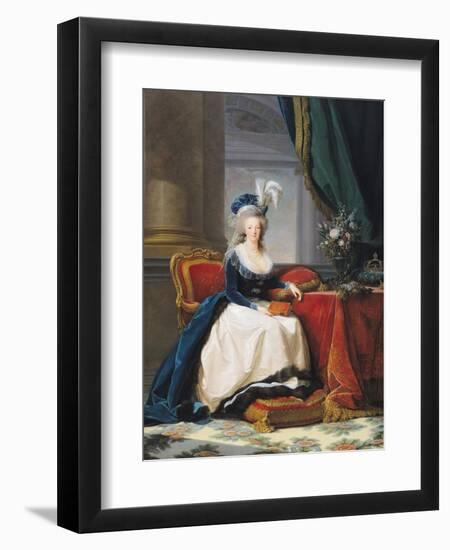 Marie-Antoinette (1755-93) 1788-Elisabeth Louise Vigee-LeBrun-Framed Giclee Print