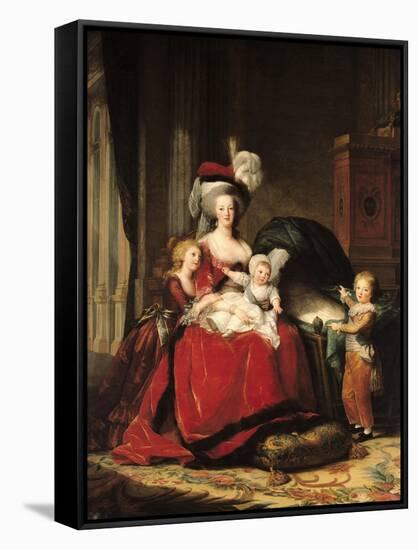 Marie-Antoinette (1755-93) and Her Four Children, 1787-Elisabeth Louise Vigee-LeBrun-Framed Stretched Canvas