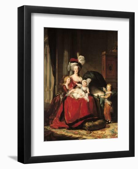 Marie-Antoinette (1755-93) and Her Four Children, 1787-Elisabeth Louise Vigee-LeBrun-Framed Premium Giclee Print