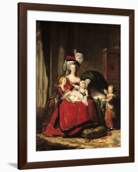 Marie-Antoinette (1755-93) and Her Four Children, 1787-Elisabeth Louise Vigee-LeBrun-Framed Giclee Print