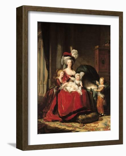 Marie-Antoinette (1755-93) and Her Four Children, 1787-Elisabeth Louise Vigee-LeBrun-Framed Giclee Print