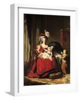 Marie-Antoinette (1755-93) and Her Four Children, 1787-Elisabeth Louise Vigee-LeBrun-Framed Giclee Print