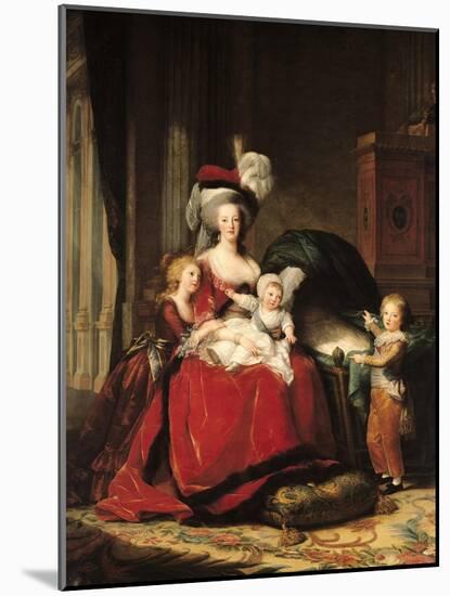 Marie-Antoinette (1755-93) and Her Four Children, 1787-Elisabeth Louise Vigee-LeBrun-Mounted Giclee Print