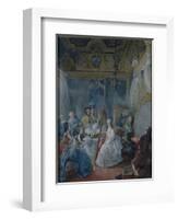 Marie Antoinette (1755-93) in Her Chamber at Versailles in 1777-Jacques Fabien Gautier d'Agoty-Framed Giclee Print