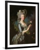 Marie Antoinette (1755-93) with a Rose, 1783-Elisabeth Louise Vigee-LeBrun-Framed Premium Giclee Print