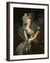 Marie Antoinette (1755-93) with a Rose, 1783-Elisabeth Louise Vigee-LeBrun-Framed Giclee Print