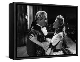 MARIE-ANTOINETTE, 1955 directed by JEAN DELANNOY Michele Morgan (b/w photo)-null-Framed Stretched Canvas