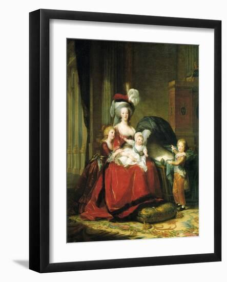 Marie Antoinette and Her Children, 1787-Marie Louise Elisabeth Vigee-Lebrun-Framed Giclee Print