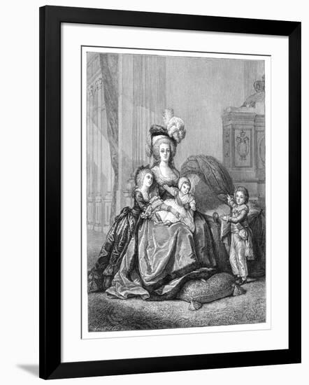 Marie Antoinette and Her Children, C1787-Elisabeth Louise Vigee-LeBrun-Framed Giclee Print