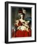 Marie-Antoinette and Her Four Children, 1787-Elisabeth Louise Vigee-LeBrun-Framed Premium Giclee Print