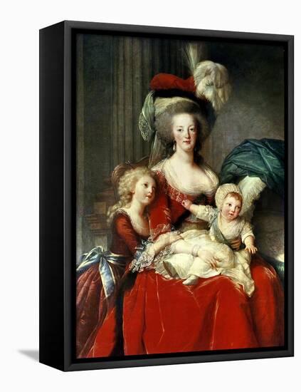 Marie-Antoinette and Her Four Children, 1787-Elisabeth Louise Vigee-LeBrun-Framed Stretched Canvas