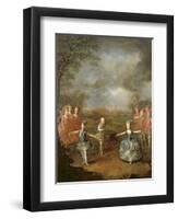 Marie Antoinette and Her Sisters in 'Il Trionfo Dell' Amore, Performed on 25th January-Johann Georg Weikert-Framed Premium Giclee Print