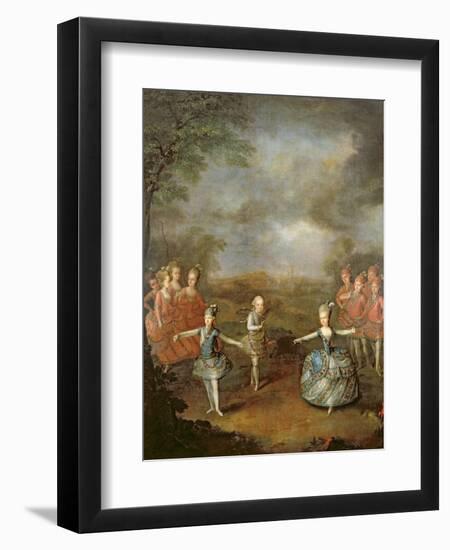 Marie Antoinette and Her Sisters in 'Il Trionfo Dell' Amore, Performed on 25th January-Johann Georg Weikert-Framed Premium Giclee Print