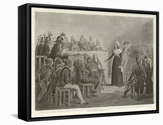 Marie Antoinette at the Revolutionary Tribunal-Denis Auguste Marie Raffet-Framed Stretched Canvas