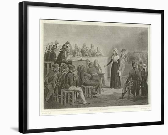 Marie Antoinette at the Revolutionary Tribunal-Denis Auguste Marie Raffet-Framed Giclee Print