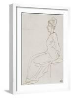 Marie-Antoinette conduite au supplice le 16 octobre 1793 avec notes manuscrites.-Jacques-Louis David-Framed Giclee Print