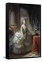 Marie-Antoinette d'Autriche, reine de France (1755-1793), en robe à paniers vers 1785-Elisabeth Louise Vigee-LeBrun-Framed Stretched Canvas