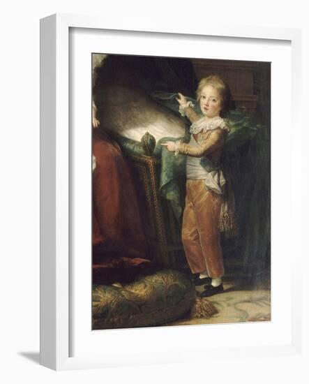 Marie-Antoinette de Lorraine-Hasbourg, reine de France et ses enfants-Elisabeth Louise Vigée-LeBrun-Framed Giclee Print