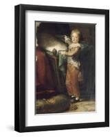 Marie-Antoinette de Lorraine-Hasbourg, reine de France et ses enfants-Elisabeth Louise Vigée-LeBrun-Framed Premium Giclee Print