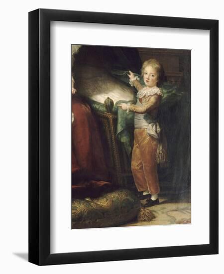 Marie-Antoinette de Lorraine-Hasbourg, reine de France et ses enfants-Elisabeth Louise Vigée-LeBrun-Framed Premium Giclee Print