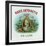 Marie Antoinette De Luxe Brand Cigar Box Label-Lantern Press-Framed Art Print