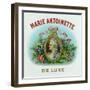 Marie Antoinette De Luxe Brand Cigar Box Label-Lantern Press-Framed Art Print