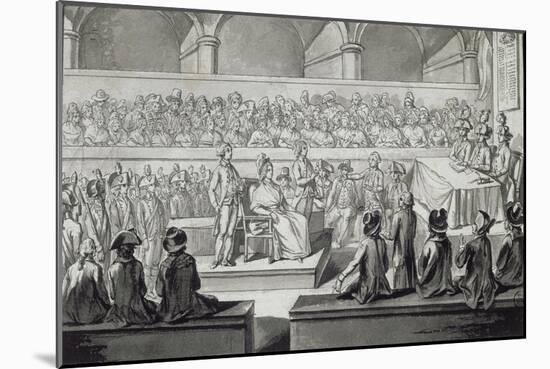 Marie-Antoinette devant le tribunal révolutionnaire, journées du 14,15,16 octobre 1793-null-Mounted Giclee Print