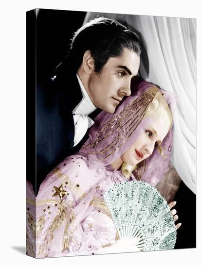 MARIE ANTOINETTE, from left: Tyrone Power, Norma Shearer, 1938-null-Stretched Canvas