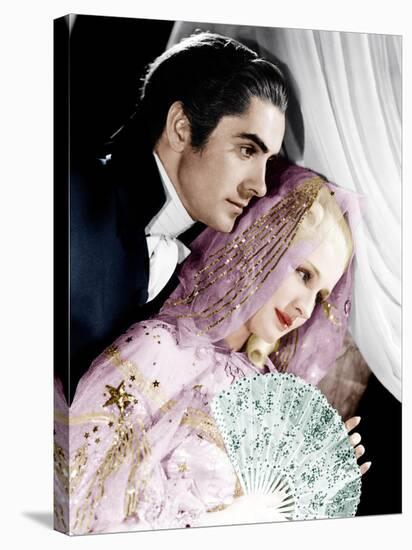 MARIE ANTOINETTE, from left: Tyrone Power, Norma Shearer, 1938-null-Stretched Canvas