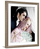 MARIE ANTOINETTE, from left: Tyrone Power, Norma Shearer, 1938-null-Framed Photo