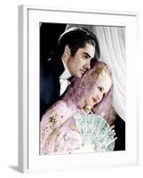 MARIE ANTOINETTE, from left: Tyrone Power, Norma Shearer, 1938-null-Framed Photo