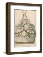 Marie Antoinette in Extravagant Dress and Holding a Rose-null-Framed Photographic Print