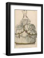 Marie Antoinette in Extravagant Dress and Holding a Rose-null-Framed Photographic Print