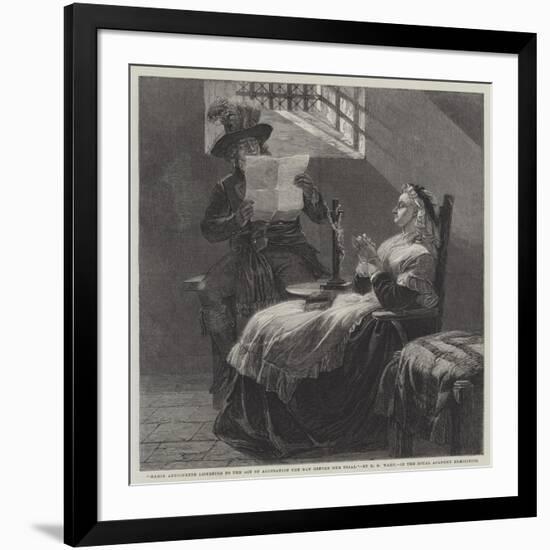 Marie Antoinette Listening to the Act of Accusation the Day before Her Trial-Edgar Melville Ward-Framed Giclee Print