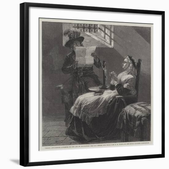 Marie Antoinette Listening to the Act of Accusation the Day before Her Trial-Edgar Melville Ward-Framed Giclee Print