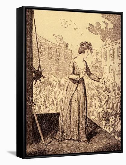 Marie Antoinette martyrdom-George Cruikshank-Framed Stretched Canvas