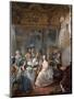 Marie Antoinette Playing the Harp-Jean-Baptiste André Gautier Dagoty-Mounted Giclee Print