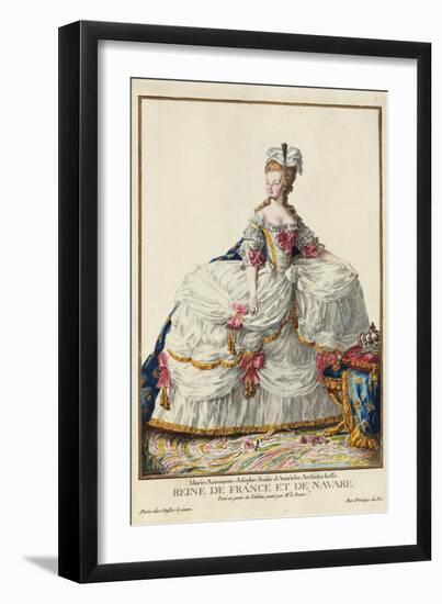 Marie Antoinette, Queen of France and Navare-Pierre Duflos-Framed Giclee Print