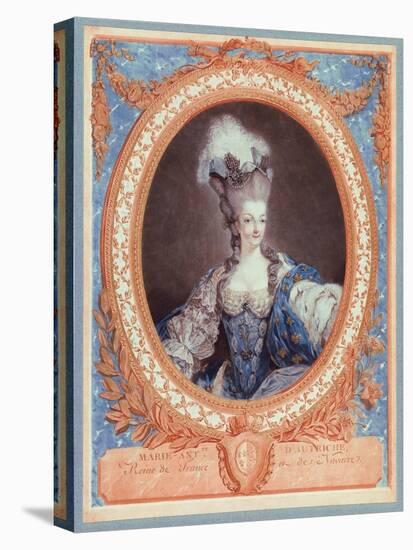 Marie Antoinette, Queen of France and Navarre-Jean-francois Janinet-Stretched Canvas