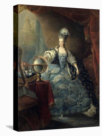 Marie Antoinette, Queen of France with Globe, 1775-Jean Baptiste Andre Gautier d'Agoty-Stretched Canvas
