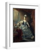 Marie Antoinette, Queen of France with Globe, 1775-Jean Baptiste Andre Gautier d'Agoty-Framed Art Print